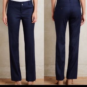 Anthro Elevenses Navy Benton Pants